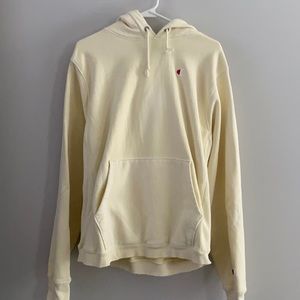 Yellow champion hoodie. Size M